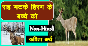 rah bhatke hiran ke bachhe ko