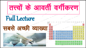 Periodic classification of Elements in Hindi