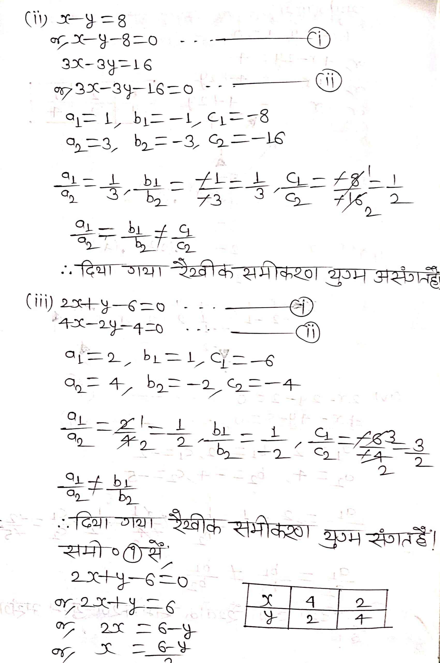 %filename दो चर वाले रैखिक समीकरण युग्म 10 Ex 3.2 दो चर वाले रैखिक समीकरण युग्म 10 Ex 3.2